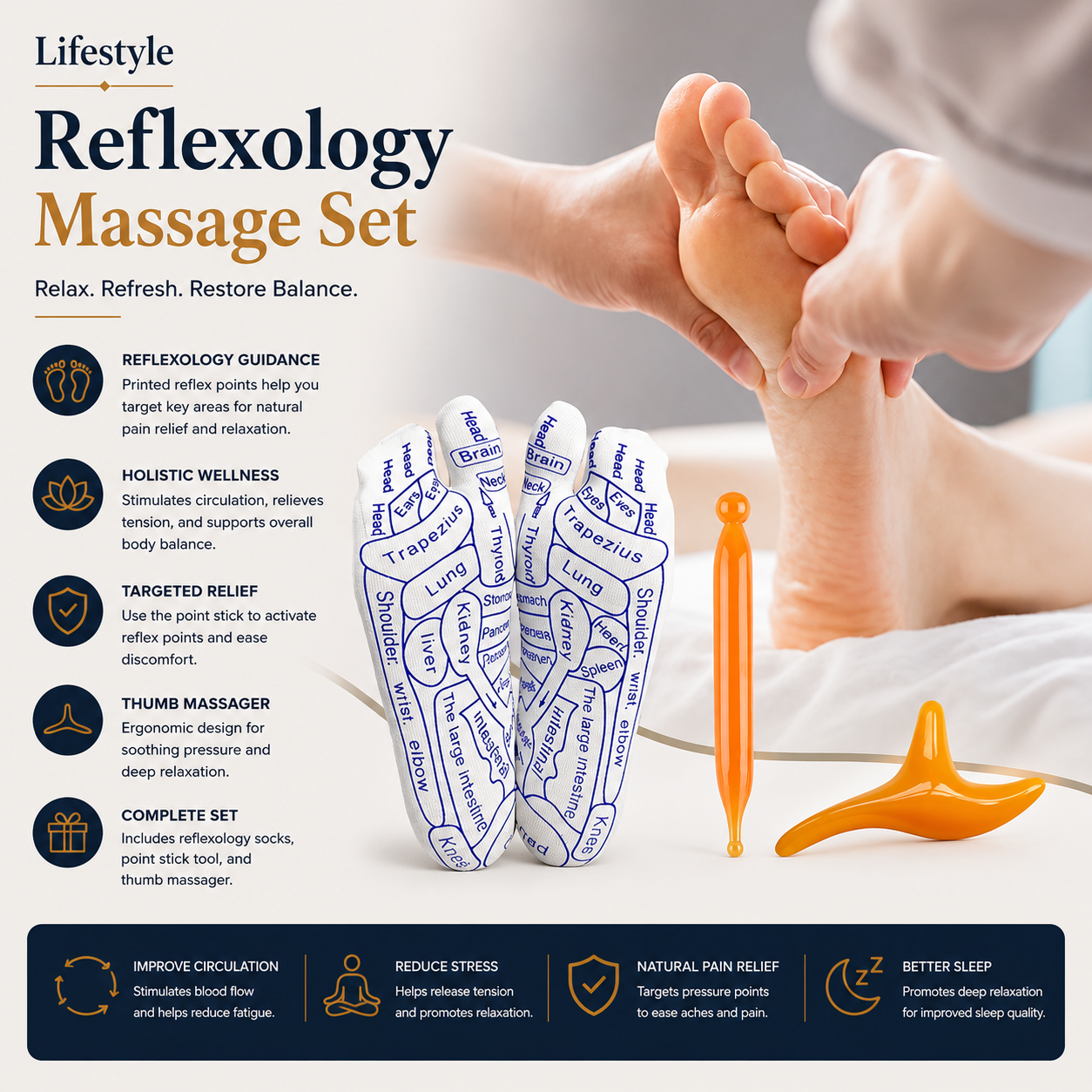 Acupressure Massage Socks