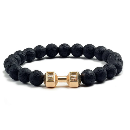 Volcanic Lava Stone Dumbbell Bracelet