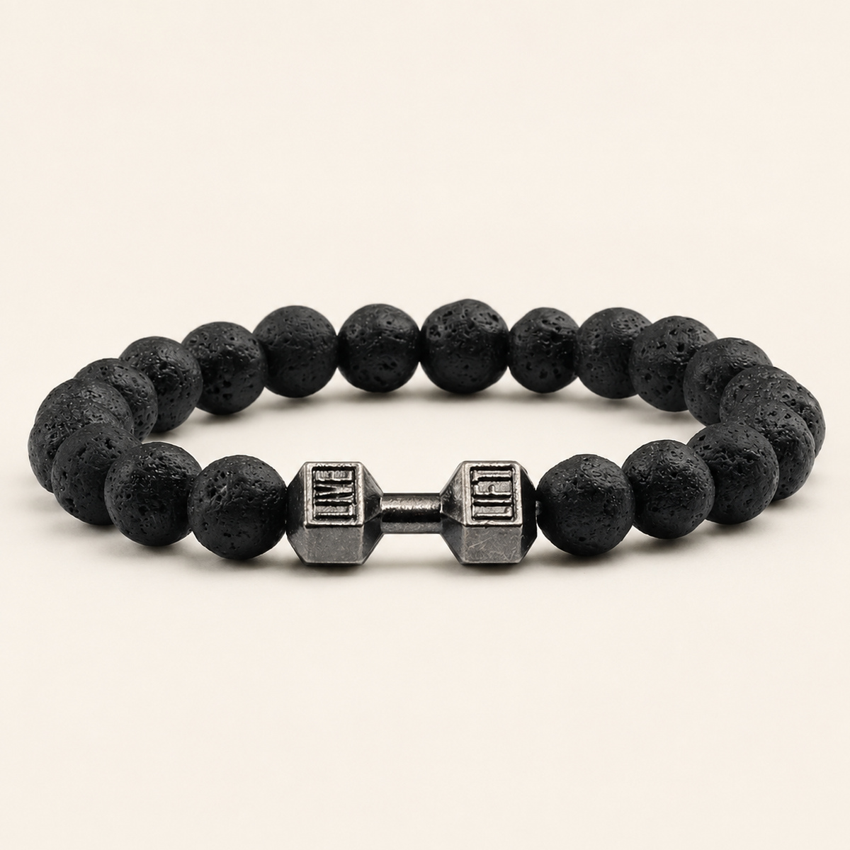 Lava Stone Dumbbell Bracelet